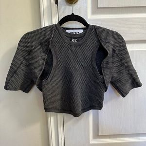 Urban Outfitters BDG two piece grey ribbed tank top and arm sleeves top